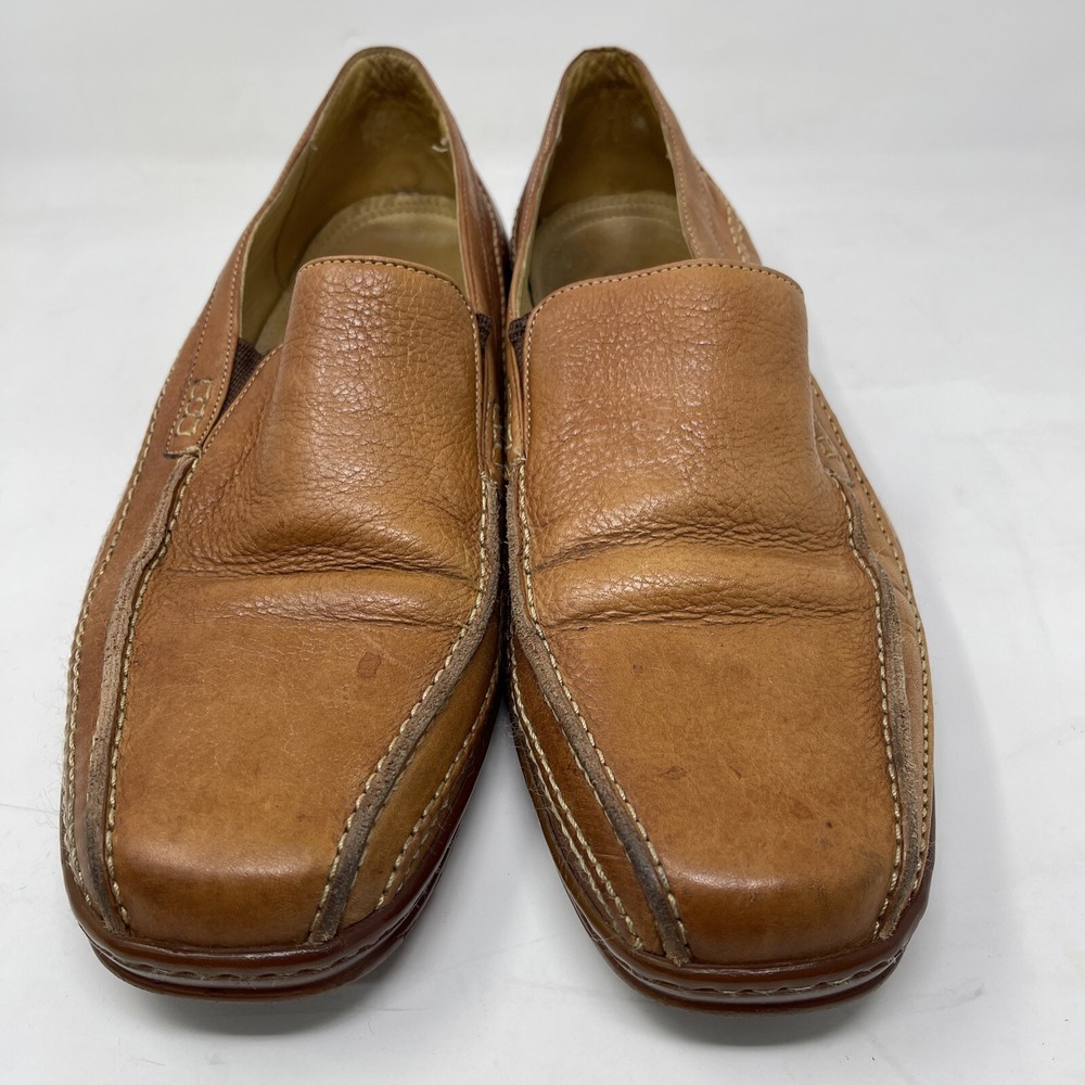 Sandro Republic Brown Leather Loafers Brazil 4810 Mens Size 11.5 D